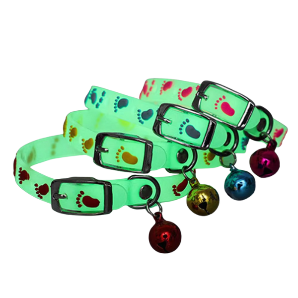 Coleira Luminescente com Guizo para Gatos